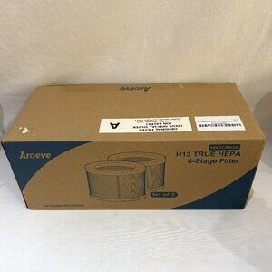 NIB Set of 2 Aroeve MK01 MK06 Genuine Original Filter H13 True Hepa 4-Stage Filt